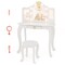 MDF and Acrylic Kids Vanity Set with Tri-Fold Mirror, LED Lights and Storage